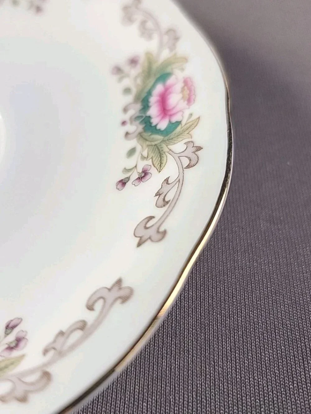 Lot of 3 - Japan Fine China Pink Floral Swirl Teacup & Saucer Set – Pristine
